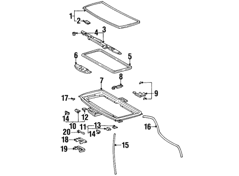 1996 Toyota Paseo Sunroof Diagram