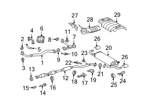 2009 Toyota Venza Muffler Gasket Diagram for 17451-0D150