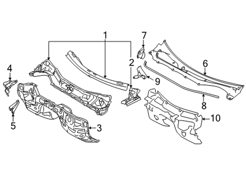 2022 Toyota GR86 Cowl Diagram