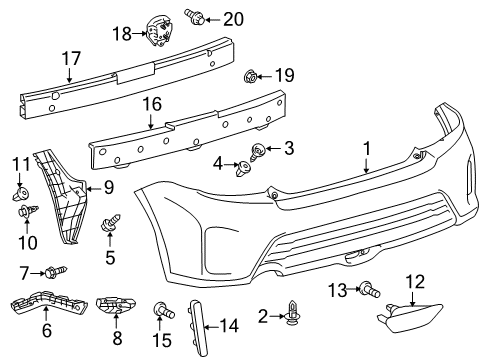 2016 Scion tC Rear Bumper Diagram