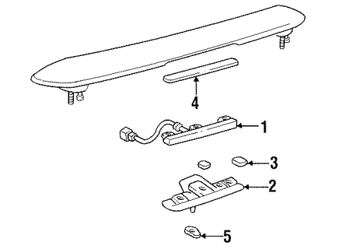 1993 Toyota Camry High Mount Lamps Diagram