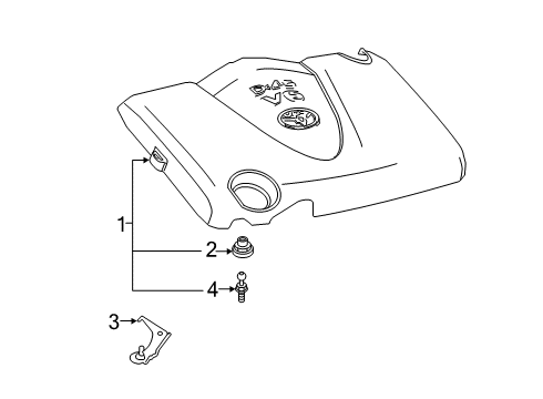2020 Toyota Avalon Engine Appearance Cover Diagram