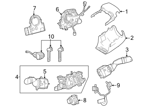 2024 Toyota Sequoia Shroud, Switches & Levers Diagram