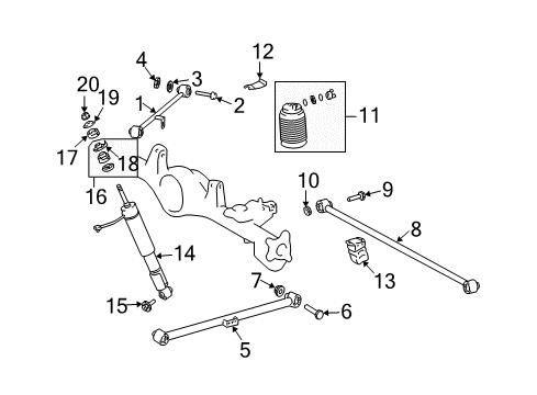 Bracket Sub-Assembly, Rear Shock Absorber, Lower Diagram for 48507-60020