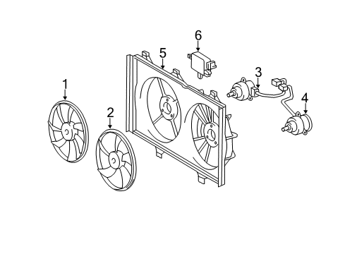 2005 Toyota Avalon Cooling System, Radiator, Water Pump, Cooling Fan Diagram