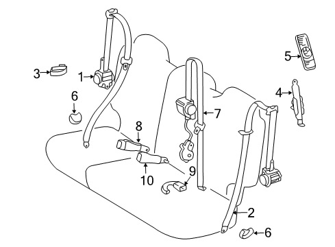 2017 Toyota Land Cruiser Seat Belt Diagram