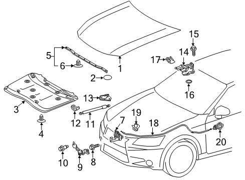 Bolt, Flange Diagram for 91551-A0814