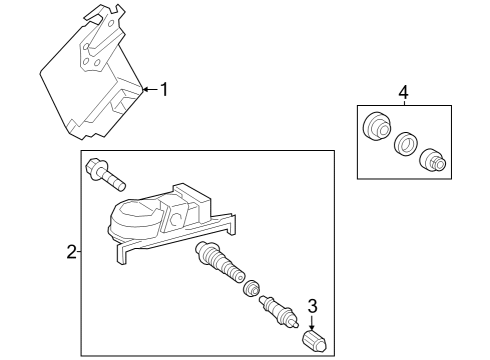 2022 Toyota Corolla Cross Tire Pressure Monitoring Diagram