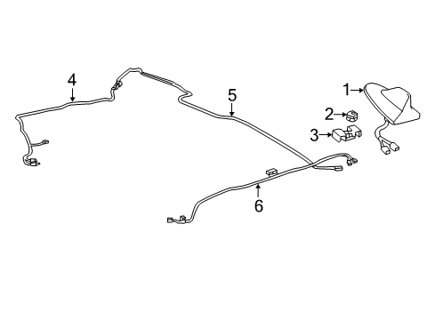 Cord Sub-Assembly, Antenna Diagram for 86101-60E80