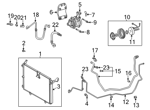 Clamp, Piping Diagram for 88718-24060