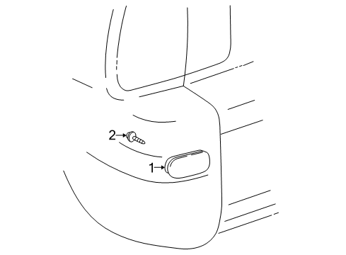 2004 Toyota RAV4 Rear Reflector Diagram