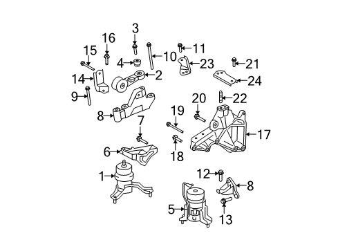 Bolt, With Washer Diagram for 90119-A0323