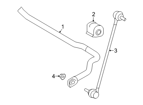 2018 Toyota Corolla iM Stabilizer Bar & Components - Front Diagram