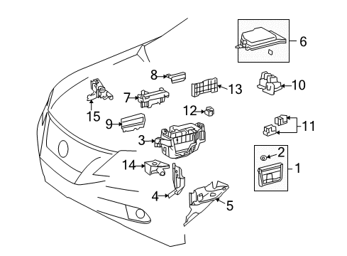 Bracket, Junction Block Diagram for 82673-48010