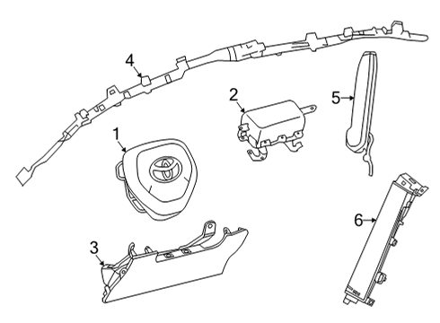2022 Toyota Corolla Cross Air Bag Components Diagram