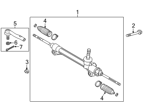 2014 Toyota Avalon Steering Column & Wheel, Steering Gear & Linkage Diagram 3 - Thumbnail