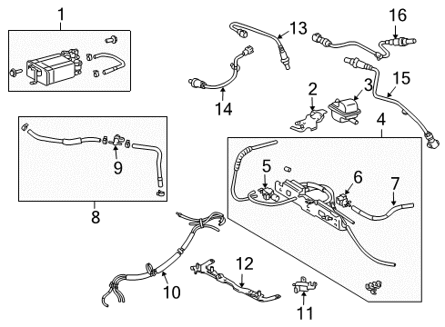 2004 Toyota Highlander Emission Components Diagram