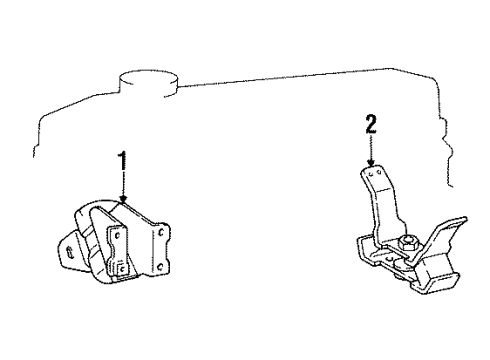 1993 Toyota 4Runner Engine & Trans Mounting Diagram 1 - Thumbnail