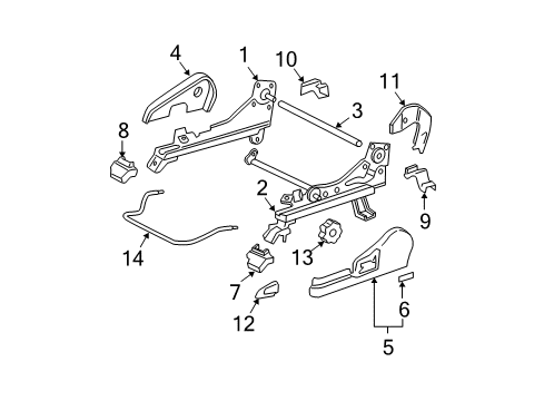2004 Toyota Avalon Tracks & Components Diagram 1 - Thumbnail
