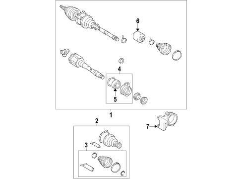 2013 Scion tC Front Axle Shafts & Joints, Drive Axles Diagram