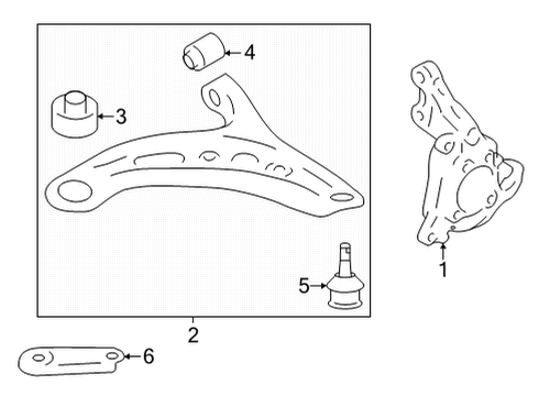 2022 Toyota GR86 Front Suspension, Lower Control Arm, Stabilizer Bar, Suspension Components Diagram