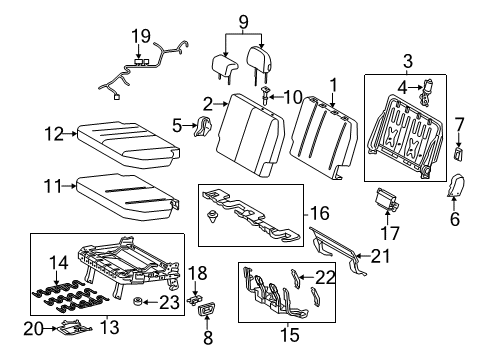 2020 Toyota Sienna Third Row Seats Diagram