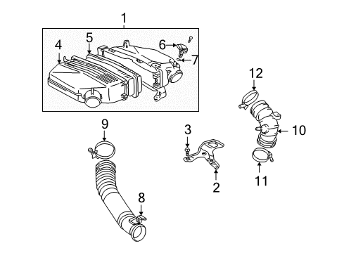 2004 Toyota RAV4 Oxygen Sensor, Rear Diagram for 89465-42130