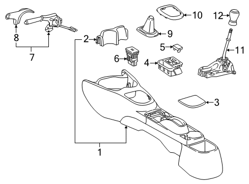 2014 Toyota Yaris Shift Lever Diagram for 33530-52210