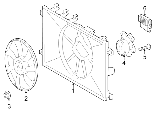2022 Toyota Corolla Cross Cooling System, Radiator, Water Pump, Cooling Fan Diagram