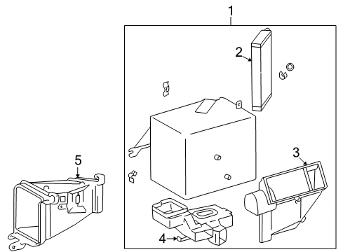 1998 Toyota Corolla Heater Core & Control Valve Diagram