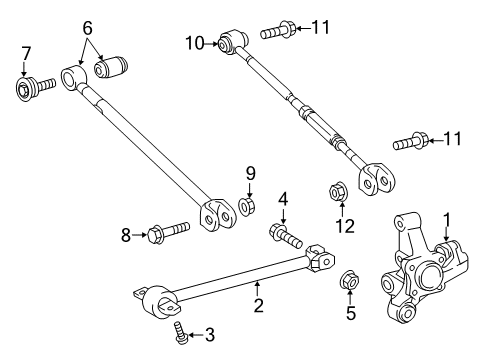 2017 Toyota Avalon Rear Suspension Components, Stabilizer Bar Diagram 1 - Thumbnail