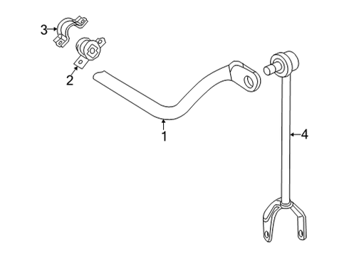2022 Toyota Mirai Stabilizer Bar & Components - Rear Diagram