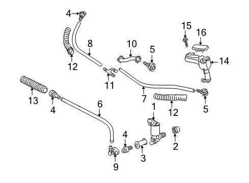 2009 Toyota Land Cruiser Washer Components Diagram