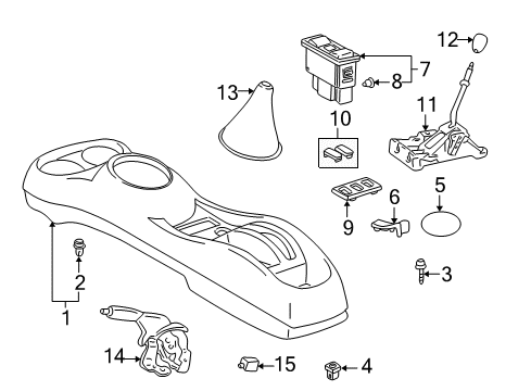 2004 Toyota Echo Center Console Diagram