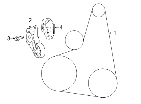 2022 Toyota Camry Belts & Pulleys Diagram