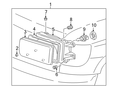 1996 Toyota 4Runner Bulbs Diagram