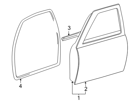 2004 Toyota Tacoma Front Door Diagram
