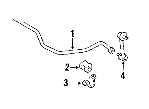 1984 Toyota Camry Stabilizer Bar, Rear Diagram for 48805-32010