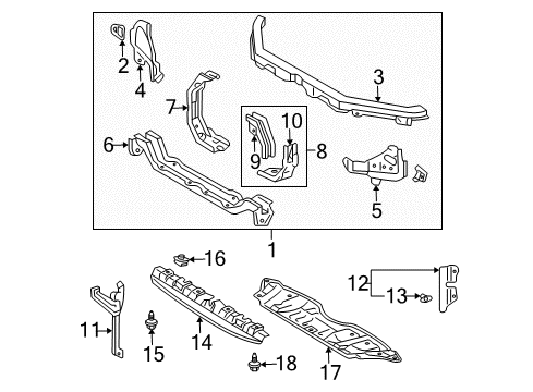 2000 Toyota Solara Radiator Support Diagram