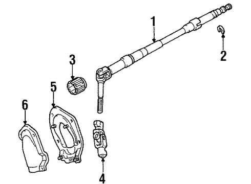 1996 Toyota Paseo Shaft & Internal Components Diagram