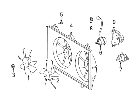 2004 Toyota Solara Cooling System, Radiator, Water Pump, Cooling Fan Diagram