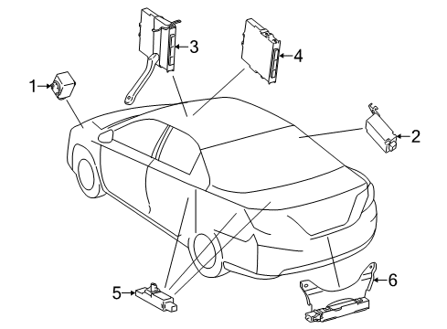 2013 Toyota Camry Keyless Entry Components Diagram
