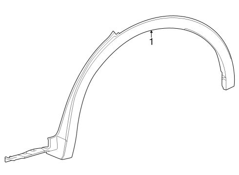 2023 Toyota Crown Exterior Trim - Quarter Panel Diagram