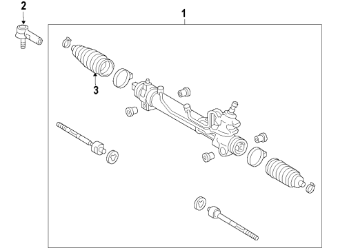 2020 Toyota Sienna Steering Column & Wheel, Steering Gear & Linkage Diagram