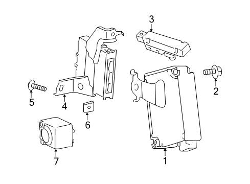 2012 Toyota Prius C Electrical Components Diagram