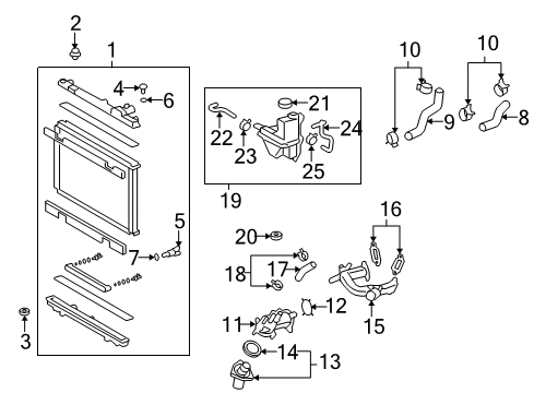 Clamp Or Clip(For Water By-Pass Hose) Diagram for 96137-41701
