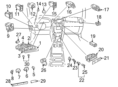 1996 Toyota 4Runner Gauges Diagram