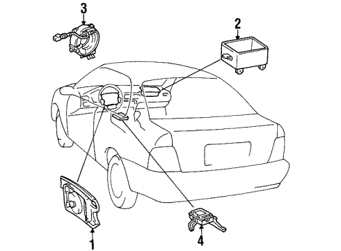 1996 Toyota Paseo Air Bag Components Diagram