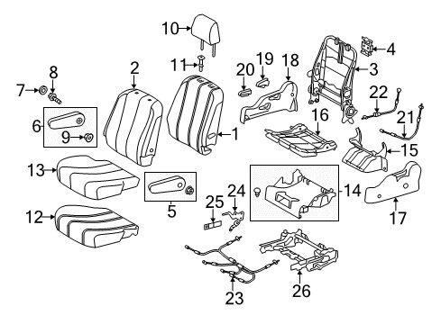 2020 Toyota Sienna Second Row Seats Diagram 8 - Thumbnail