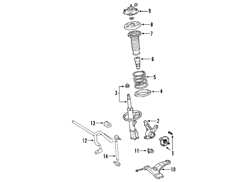 2010 Toyota RAV4 Lower Control Arm, Driver Side Diagram for 48069-0R010